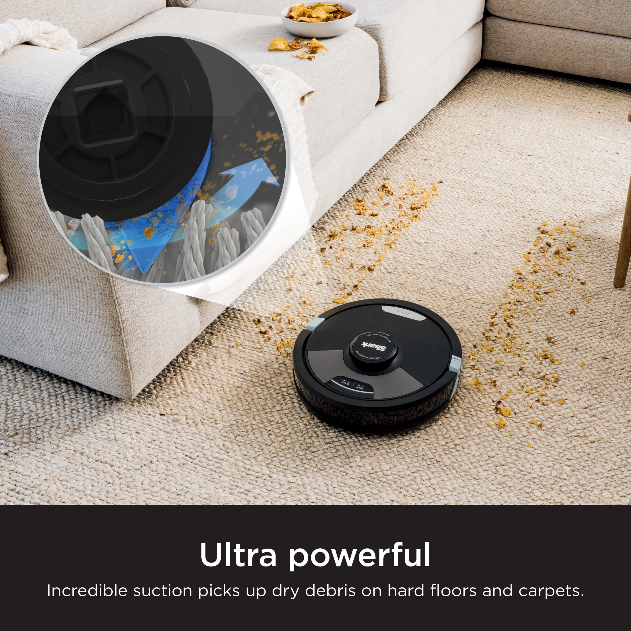 Shark AI Ultra 2-in-1 Robot Vacuum & Mop, Sonic Mopping, CleanEdge Technology, Matrix Clean, RV2620WD