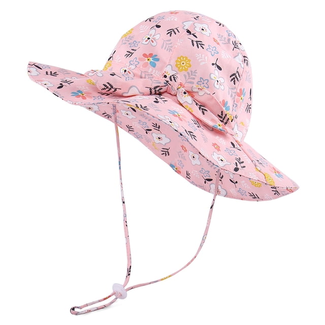 MIASHUI Kids Sun Hat Girls Boys Print Summer Beach Hat Foldable Fishing Cap,Pink,One Size