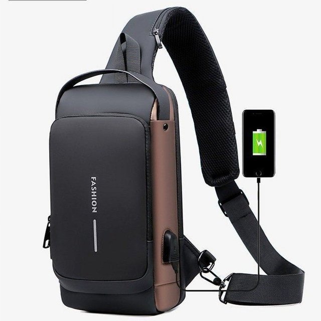Bolso de coche para hombre, bolso de pecho antirrobo con contraseña, bolso de hombro para hombre, bolso cruzado multifuncional informal