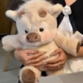 thumbnail image 5 of 23.62in Adorable Furry Highland Cow Plush Plaything, Soft Stuffed Running Cow Animal Doll, Cute Cuddly Cow Plushie for Stress Relief & Emotional Comfort, Home Decor Gift for Youngster Adults, Khaki, 5 of 7