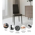 thumbnail image 3 of Modern Black Dining RoomTable Set of 4 - Perfect for Small Spaces - Upholstery Faux Leather - Sleek and Stylish Design - Ideal for Kitchen, and Breakroom (Set of 4 with TableBlack), 3 of 6