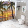 thumbnail image 7 of Autua Sunset Palm Trees Beach Shower Curtain Decoration with Hooks, Chic Modern Bathroom Decor 36"x72, 7 of 7
