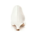 thumbnail image 4 of Journee Womens Rumi Kitten Heel Loafer Pointed Toe Pumps, Widths Available, 4 of 10
