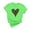 Mint Green, variant on ICHUANYI Women's Shirts Fashion Valentine's Day Print T-shirt Casual Crew Neck Short Sleeve Tops Cloth New Trending