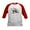 Red/White, variant on - Opossum Possum Animal Kids Baseball Jersey - Kids Cotton Baseball Jersey, 3/4 Sleeve Shirt