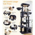 thumbnail image 2 of Rascador para Gatos ABCPET Grande Torre para Gatos 68 cm con Postes para Rascar Gris, 2 of 8