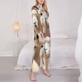 thumbnail image 3 of Fotbe Cute Alpaca in Daze Pattern Long Sleeve Pajama Set for Women,Sleepwear Set,2-piece Loungewear Set,Soft PJs Comfy Nightwear with Pockets -Medium, 3 of 7