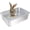 Large, variant on Stainless Steel Rabbit Litter Box,Bunny Litter Pan with Widened Grid,Toilet Tray,Deep Waste Storage