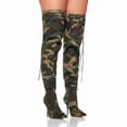thumbnail image 6 of Women's Slouch High Heels Boots Classic Camo Style Over-Knee Boots Pointed Stiletto Casual Pull-On Tall Boot Party Dress Shoes 8, 6 of 8