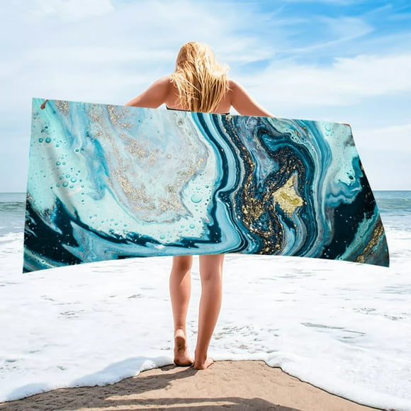 Toalla de playa de microfibra | Secado rápido y superabsorbente | Manta de viaje antiarena para piscina, camping y playa | Toalla multicolor de 70 x 140 cm para adultos y niños