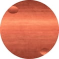 thumbnail image 1 of Ahgly Company Machine Washable Indoor Round Abstract Orange Red Area Rugs, 6' Round, 1 of 7