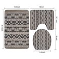 thumbnail image 3 of Boho Black and White Diamond Striped Ethnic Pattern Bathroom Rugs Sets 3 Piece,Toilet Cover Set,Absorbent Non Slip Bathroom Mats Sets with U-Shaped Contour Rug Toilet Rug Set, 3 of 5
