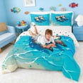 thumbnail image 3 of Manfei Cartoon Otter Queen Comforter Set for Kids Boys and Girls, Animal Print Bedding Comforter Set, Polka Dots Reversible 3pcs, 1 Comforter and 2 Pillowcases, 3 of 6