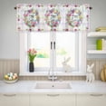 thumbnail image 5 of Valances for Windows Happy Easter Eggs Tulips Daisy Rod Pocket Short Curtain for Bathroom Living Room Bedroom Colorful Striped 1 Panel 42x12in, 5 of 9