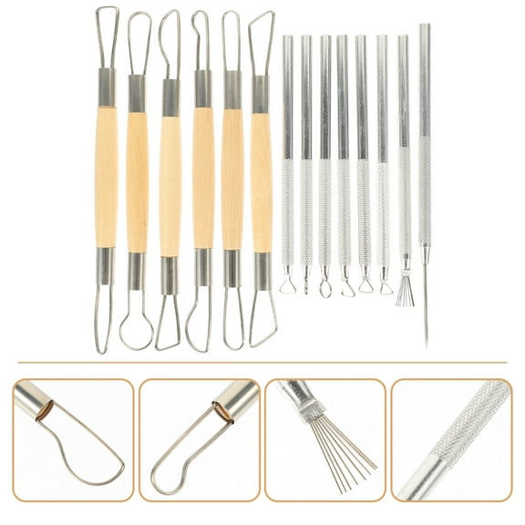 ROSENICE Woodworking Hand Tools Carving Chisels Multi Wood 1 Set 5X0.2in