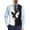 Black & White Split Butterfly with Musical Notes Pattern, variant on Sunflower Pattern Men's Casual Business Vests Woven Fabric Slim Fit Button Down Casual Dress for Prom Formal