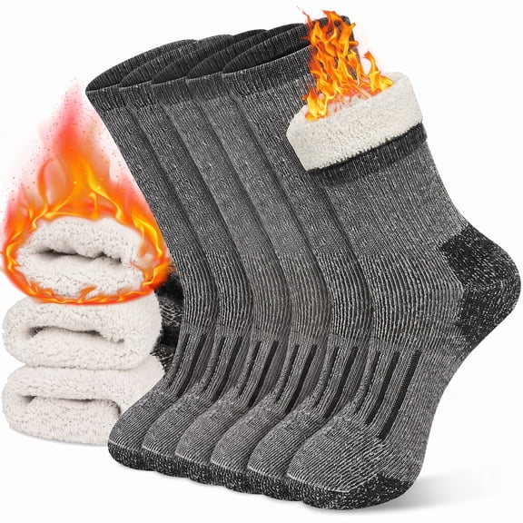 KOITHOT 3 Pack Merino Wool Socks for Men & Women, Thermal Boot Warm Hiking Socks