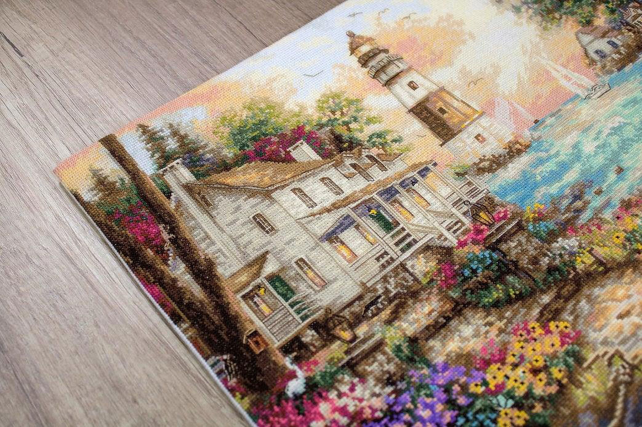 Letistitch Cottage by the Sea Counted Cross-Stitch Kit