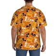 thumbnail image 3 of Sikiie Skulls Men's Wrinkle Free Untucked Cuban Shirt Business Casual Button Down Shirts Short Sleeve ShirtXX-Large, 3 of 5