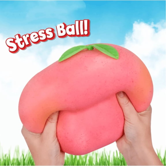 Squeezy Peach Toys, Squeezy Sensory Toys, Slow Rising Squishy Relief Soft Tress Relief & Fidget Toys, Fruit Toys