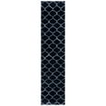 thumbnail image 2 of SAFAVIEH Tahoe Thelma Quatrefoil Shag Area Rug, 6'7" x 6'7" Square, Navy/White, 2 of 9