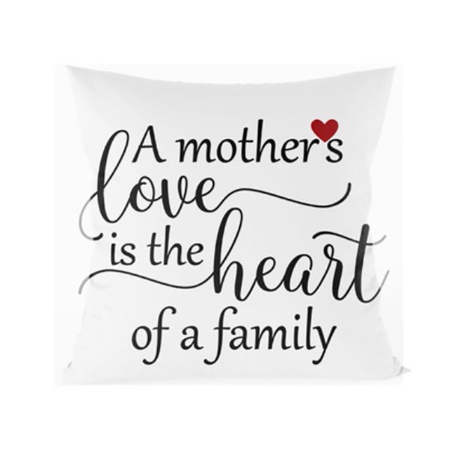 Cojín decorativo para el Día de la Madre, 20" x 20", algodón y lino UHUSE Funda de almohada