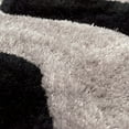 thumbnail image 4 of Allstar Grey Shaggy Area Rug with 3D Black Wavy Design. Contemporary Formal Tween Hand Tufted (7' 6" x 10' 5"), 4 of 4
