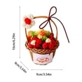 thumbnail image 3 of Beforeyayn Crochet Flower Basket, Handmade Knit Bouquet In Basket For Gift Givers, Farmhouse Shelf And Table, Gifting For Thanksgiving Hostess Or Teacher., 3 of 6