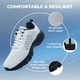 thumbnail image 3 of NRNHI Mens Lightweight Air Running Shoes Athletic Walking Shoes Trail Tennis Sneaker for Gym Workout BlackWhite Size 13, 3 of 6