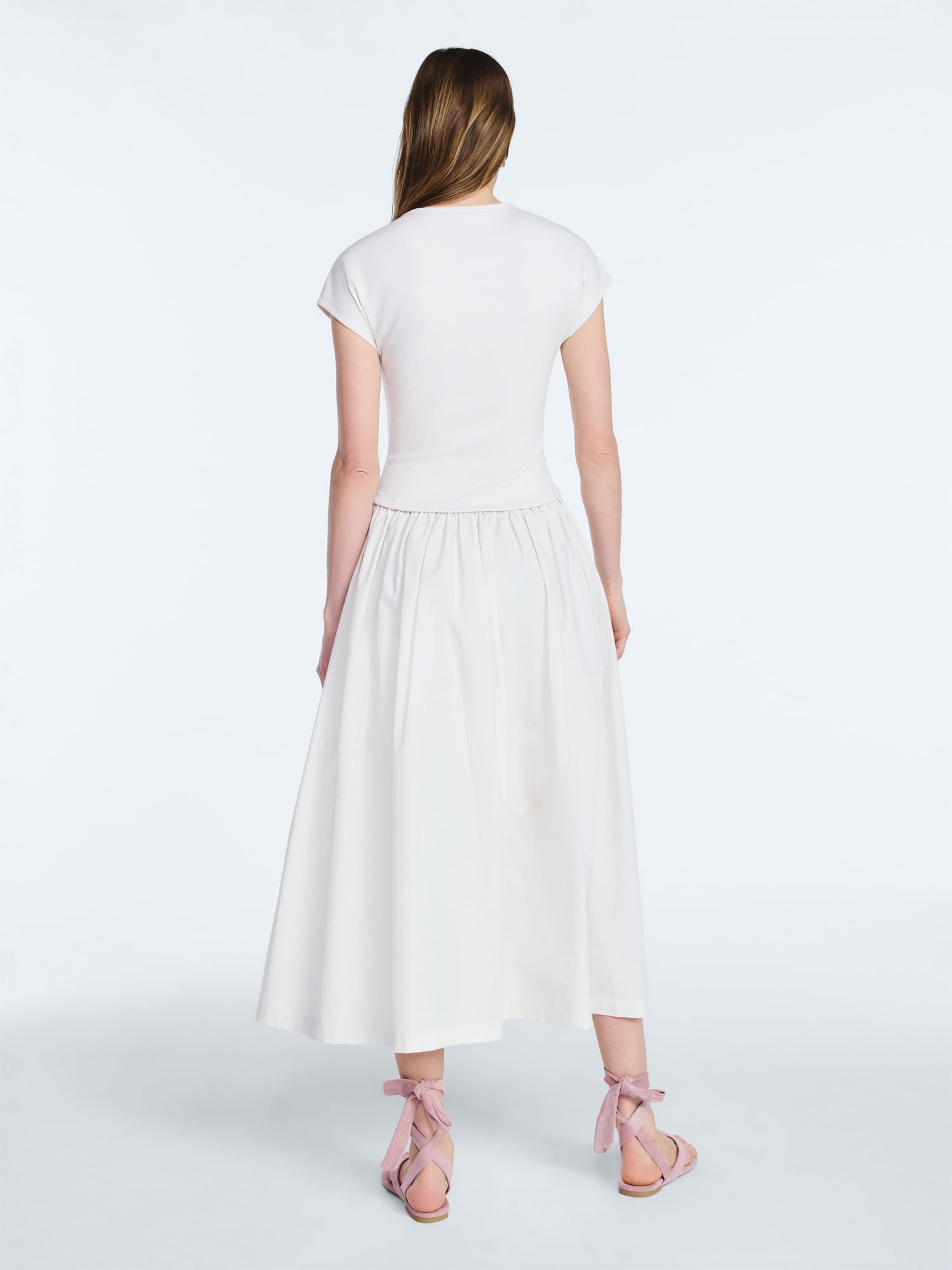 Scoop Women’s Maxi Dress with Short Dolman Sleeves, Sizes XS-4X
