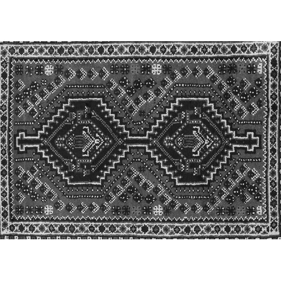 Ahgly Company Indoor Rectangle Persian Gray Traditional Area Rugs, 2' x 4'