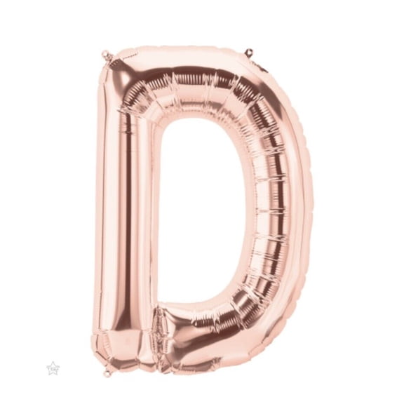 Anagram 89756 37 in. Letter D Rose Gold Balloon