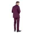 thumbnail image 4 of Mens Slim Fit Solid 2 Piece Pick Stitch Suit Set Notch Lapel, 4 of 4