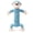 Blue Monkey, variant on Laifug Interactive Squeaky Dog Chew Toy, Ideal Dog Toys for Chewers, Small, Medium & Large Dogs, and Fetch Lovers - Pig (Pink), Large