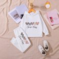 thumbnail image 5 of NOLDARES Boys Girls Clothes Long Sleeve Graphic Print Hoodie and Jogger Pants Set 2 Piece Fall Outfit(Y147-White), 5 of 6