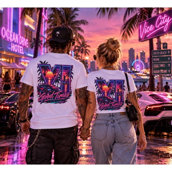 Vice City Retro T-Shirt Neon and GTA 6 Vibes