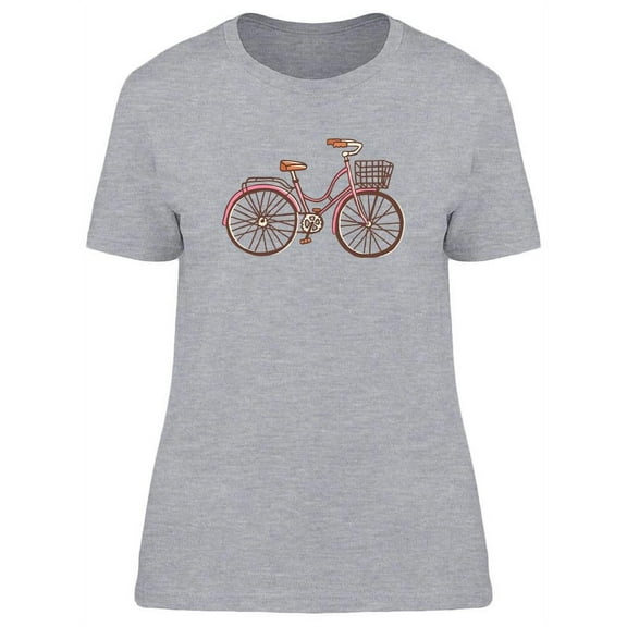 Vintage Bicycle With Basket T-Shirt Women -Image by Shutterstock, Female x-Large