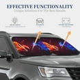 thumbnail image 3 of KLL Futuristic Red And Blue Bird Windshield Sun Shade 2-Piece Foldable Car Front Window Sunshade for Most Sedans SUV Truck- Large, 3 of 5