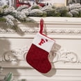 thumbnail image 2 of Moocorvic Christmas Stockings with Initials, Embroidered Letter Knit Christmas Stocking for Family Holiday Decorations and Xmas Gift (F,Red), 2 of 9