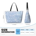 thumbnail image 4 of Daiia White Bule Glitter Beach Travel Bag - Water-Resistant Beach Bag, Lightweight Tote with 7 Pockets for Women and Men - Gym,Pool,Camping,Reusable Grocery Bag, 4 of 7