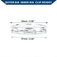 thumbnail image 5 of Unique Bargains 1Pc Wheel Center Caps Hub Caps Rim Center Caps OD: 65mm/2.56" 1 Pc Silver Tone, 5 of 6