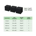 thumbnail image 3 of 60 Pack Deck Tiles, 12 "x12" Square Interlocking Deck Tiles, Plastic Deck Tiles Interlocking Outdoor All Weather, Pool Balcony Backyard Terrace, Black, 3 of 9