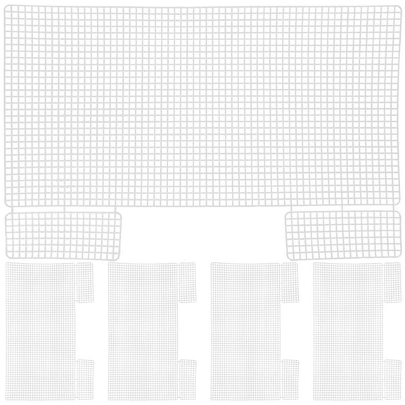5pcs Plastic Mesh Canvas Sheets Yarn Crafting Mesh Sheets Bag Mesh Sheets