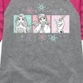 thumbnail image 3 of Frozen 2 - Pastel Character Grid - Toddler And Youth Girls Raglan Graphic T-Shirt, 3 of 5