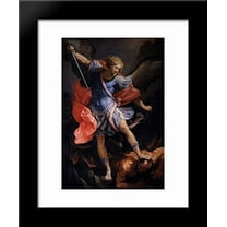 The Archangel Michael defeating Satan 20x24 Framed Art Print by Reni, Guido