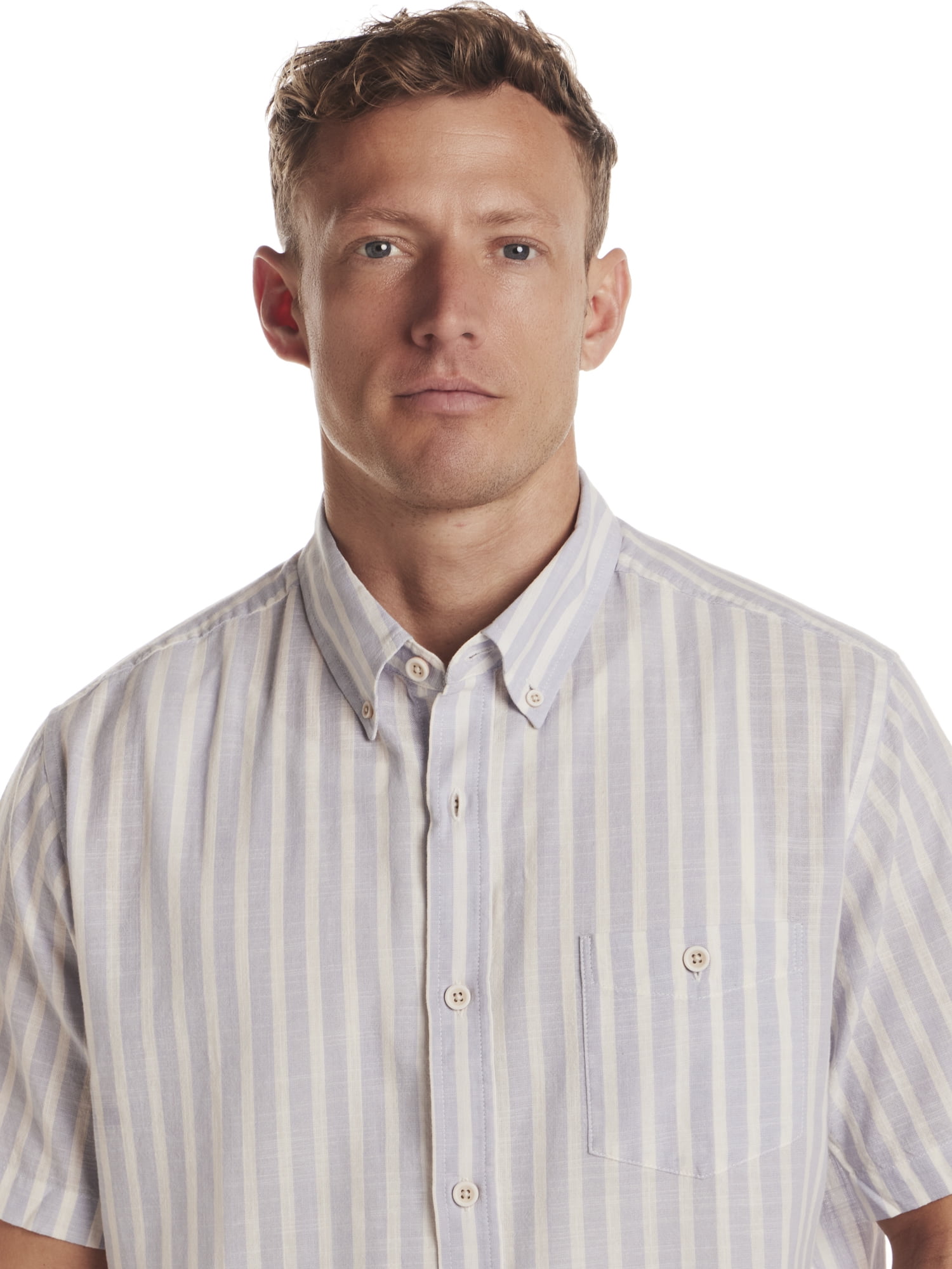 Frontier Threads Men's Striped Short Sleeve Buttondown Shirt