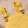 thumbnail image 6 of Odeerbi Baby Boy Girl Clothes Toddler Outfit Summer Flying Sleeve Strip Top Bib Two-piece Set Children's Clothing Yellow, 6 of 9