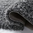thumbnail image 5 of SAFAVIEH August Sophia Solid Shag Runner Rug, Charcoal, 2' x 5', 5 of 7