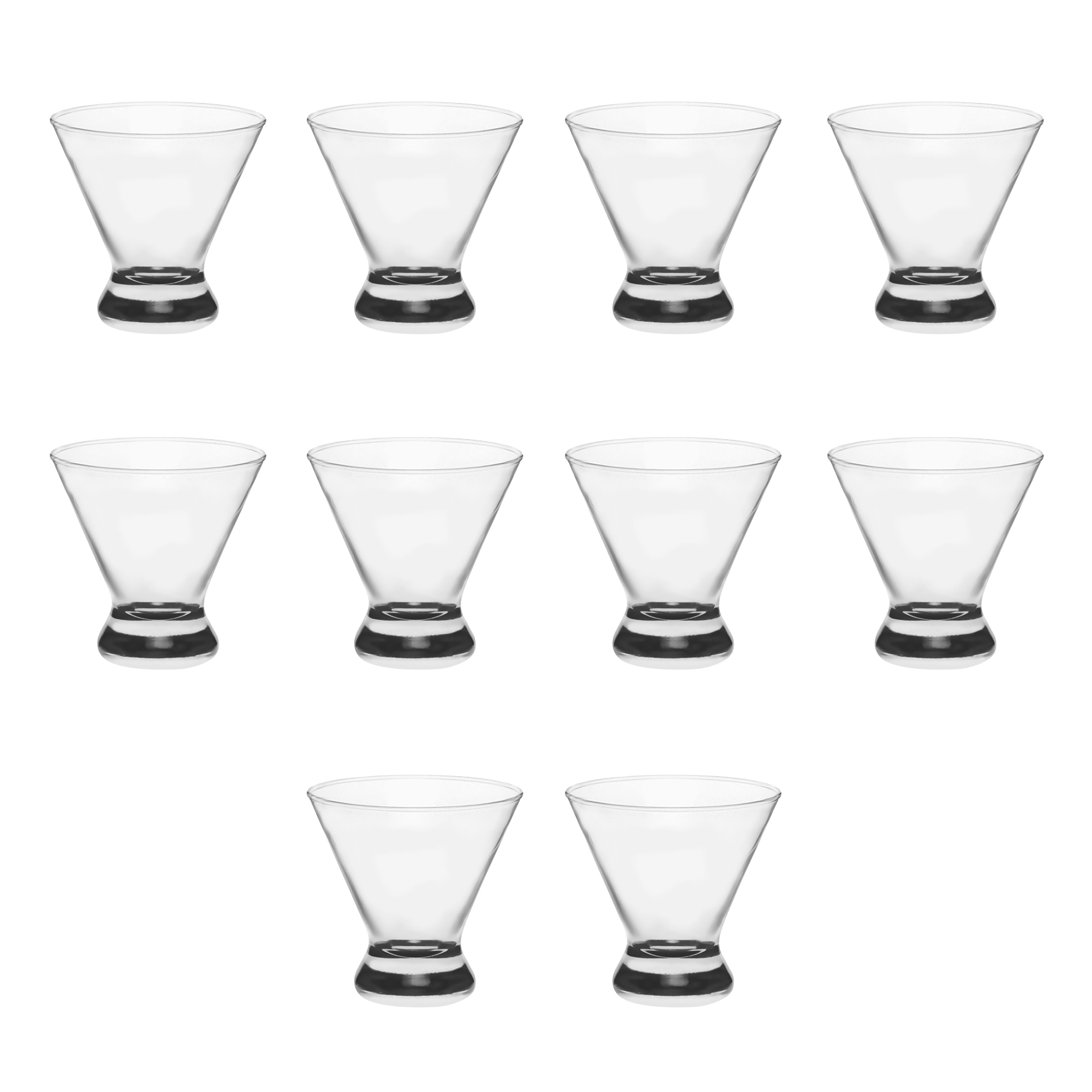 Libbey Martini Glasses 8.25 oz. Set of 10, Bulk Pack - Great for Cocktails,  Wedding Favors, Party Favors, Events - Red 