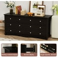 thumbnail image 4 of YESHOMY Dresser for Bedroom,6 Drawer Dressers, Storage Chest of Drawers for Hallway,Living Room, Entryway, Dark Brown, 4 of 7